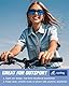 Intelligente Audio Sonnenbrille für Herren Damen mit Mikrofon Lautsprecher Wireless Bluetooth Smart Sun Glasses Polarisierten Brillengläsern Audiofunktion mit Kopfhörer (Schwarz)