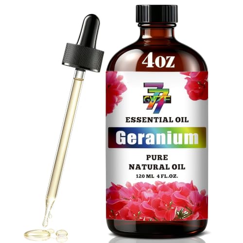 Image of Geranium Essential Oil for Diffusers Massages Geranium Oil 4 oz