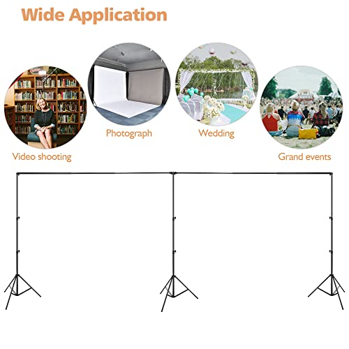 Aw 10X20Ft Backdrop Stand Adjustable Photography Background Support System 2 Way To Set Up For Party Wedding Photography Classroom Stage For Puppets 8 Spring Clamps,3 Clips,3 Sand Bag,1 Carry Bag #TOP6