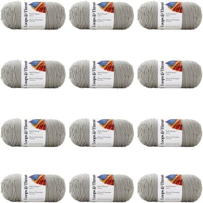 MICHAELS Bulk 12 Pack: Soft ClassicTM Solid Yarn by Loops & Threads