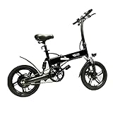 GlareWheel EB-X3 Folding Electric Bike | 32 Mile Range with Pedal Assist - Black