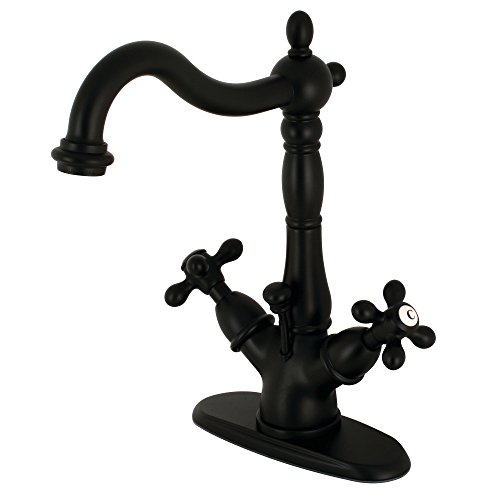 One-Day Sale: Up to 80% Off Kingston Brass KS1430AX Heritage Bathroom Faucet, 6-1/2 in Spout Reach, Matte Black Best Seller Kingston Brass KS1430AX Heritage Bathroom Faucet, 6-1/2 in Spout Reach, Matte Black