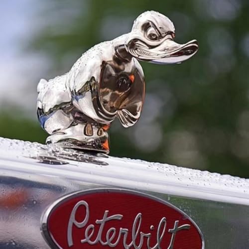 Chrome-Plated Angry Duck Hood Ornament – Shiny Convoy Duck Car Accessory for Trucks, Motorcycles & Cars – Cool Metal Duck Dashboard Decoration (Silver) - Thumbnail 4