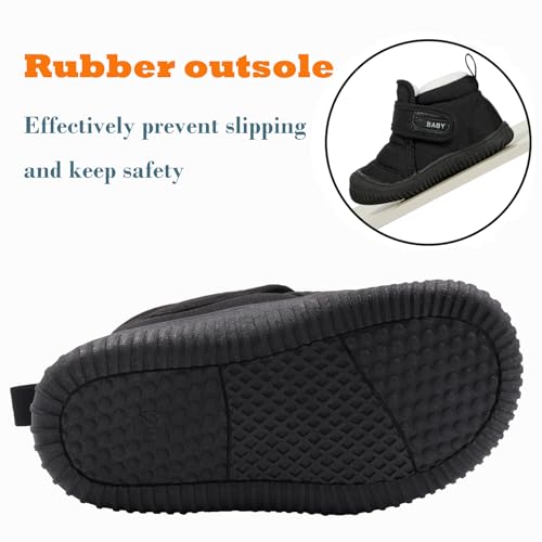Baby Boys Girls Winter Boots Toddler Snow Boots Infant Warm Plush Lining First Walking Shoes Cozy Soft Sole Anti-Slip Booties for Indoor Outdoor - Image 5