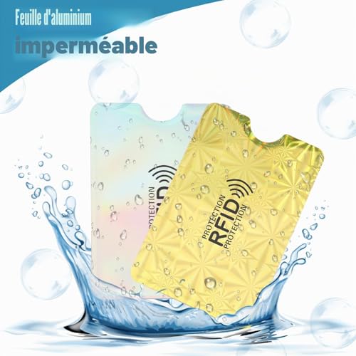 Lot de 9 Porte-Cartes RFID Bloqueur Multicolore - Protection et Portefeuille Anti-Vol pour Homme et Femme – vue 3