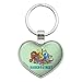 Sesame Street Raised on the Street Keychain Heart Love Metal Key Chain Ring