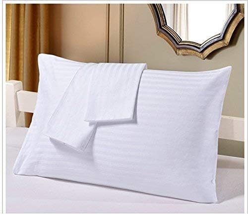 Travel Pillowcase 14x20 500 Thread Count Egyptian Cotton Set of 2 Toddler Pillowcase Zipper Closer 100% Egyptian Cotton (Toddler Travel 14x20 Zipper, White Stripe)