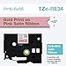 Brother P-touch Embellish Gold Print on Pink Satin Ribbon TZERE34 ~½” Wide x ~13.1’ Long for use with P-touch Embellish Ribbon & Tape Printer