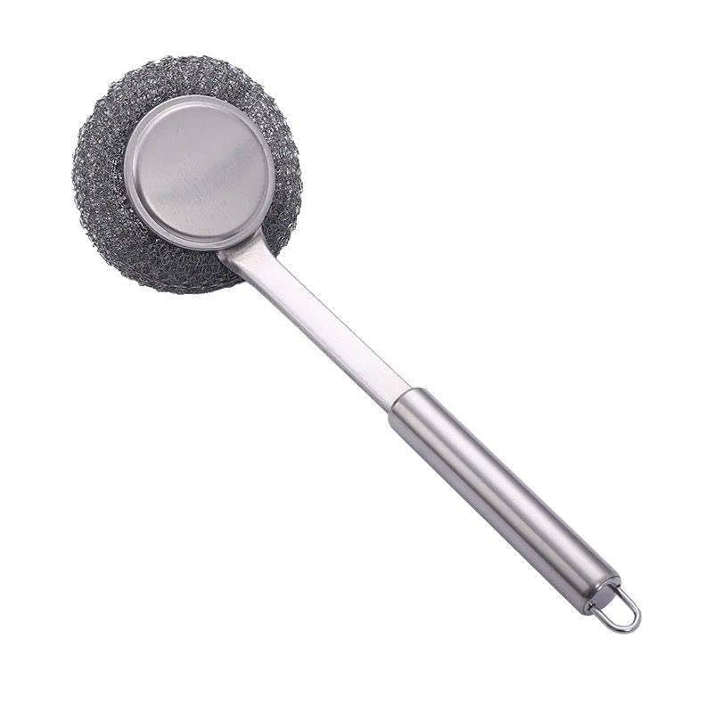 DreamAura Stainless Steel Scrubber with Handle – Heavy Duty Kitchen Brush for Utensils, Pots, Pans, Cast Iron, Tava – Non Scratch Metal Wire Dish Scrubber for Grease & Tough Stains-image-14