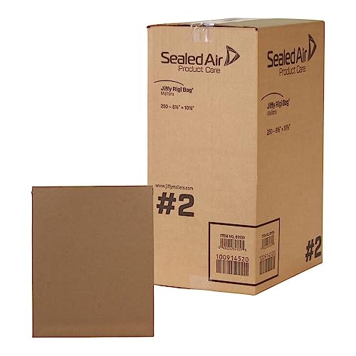 Jiffy #2 5" x 7" Kraft Rigi-Bag Mailers, 50-Pack