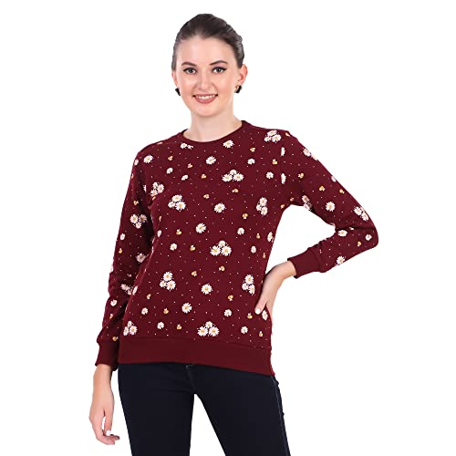 Image of Stories.Label Women Sweatshirt Full Sleeve | 100% Cotton Printed Winter Wear for Women | Casual Round Ribbed Neck Pullover Graphic Sweatshirt Tops | Regular & Plus Size (S-5XL)