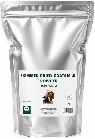 GOAT NUTRITION EST. 1981 Skimmed Dried Goats Milk Powder 5kg | Creamy Goats Milk Powder with Natural Vitamins & Minerals | Easy Mix for Yogurt, Cheese, Confectionery & Baking | Resealable Pouch