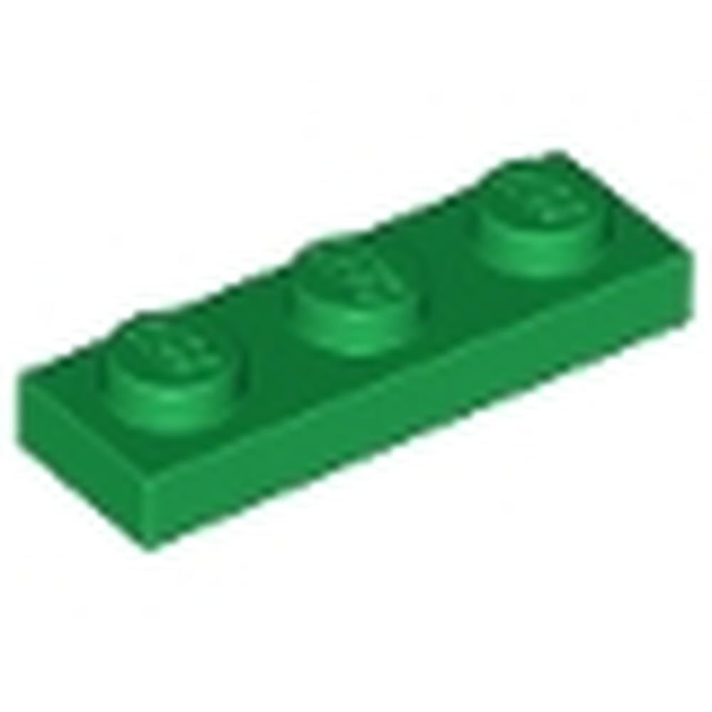LEGO Plate 1 x 3 Part 3623 (Green, 10, Bricks)
