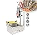 CGOLDENWALL Máquina de Churros con Freidora Churrera Profesional de Acero Inoxidable con Cilindro de Material de 5L丨Freidora Eléctrica de 25L丨Corte Automático丨Cuatro Moldes de Tres Agujeros