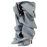 KaroNairy Denim Blue Knee High Boots for Women Pointed Toe Stiletto High Heel Boot Detachable Snap-off Panel Fold Over Fall Shark Boots7
