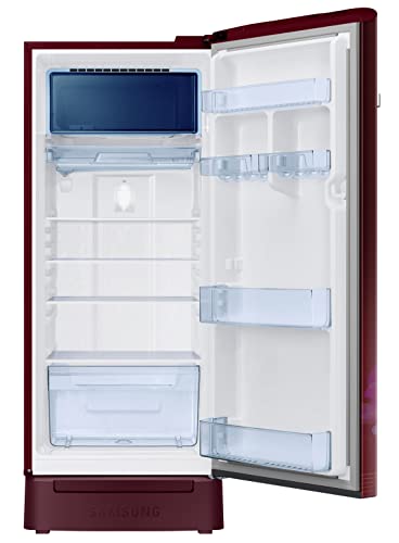 Image of Samsung 215L 3 Star Inverter Direct-Cool Single Door Digi-Touch Refrigerator Appliance (RR23C2F23HT /HL,Hydrangea Plum) Base Stand Drawer