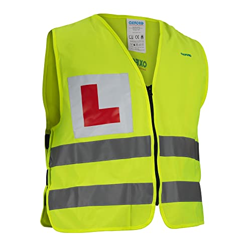 Gilet lumineux vélo Oxford RE906 avec plaque L pour circuler en sécurité