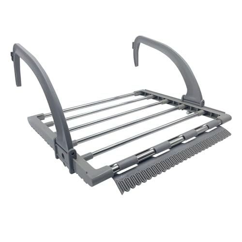 ONEBO 1 Pièces Etendoir Radiateur,Étendoir Séchoir à Linge Balcon,Etendoir Chaussette Coupe-Vent,Séchoir radiateur,pour étendre sécher lessive...