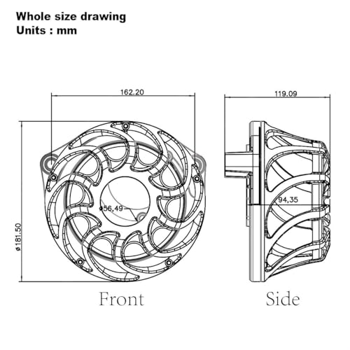 Image of For harley air cleaner filter Touring street glide road king electra tri trike Dyna Sportster XL 883 1200 Softail air intake (Drift style -Contrast Cut, D-For M8 Touring /Softail 2018-UP)
