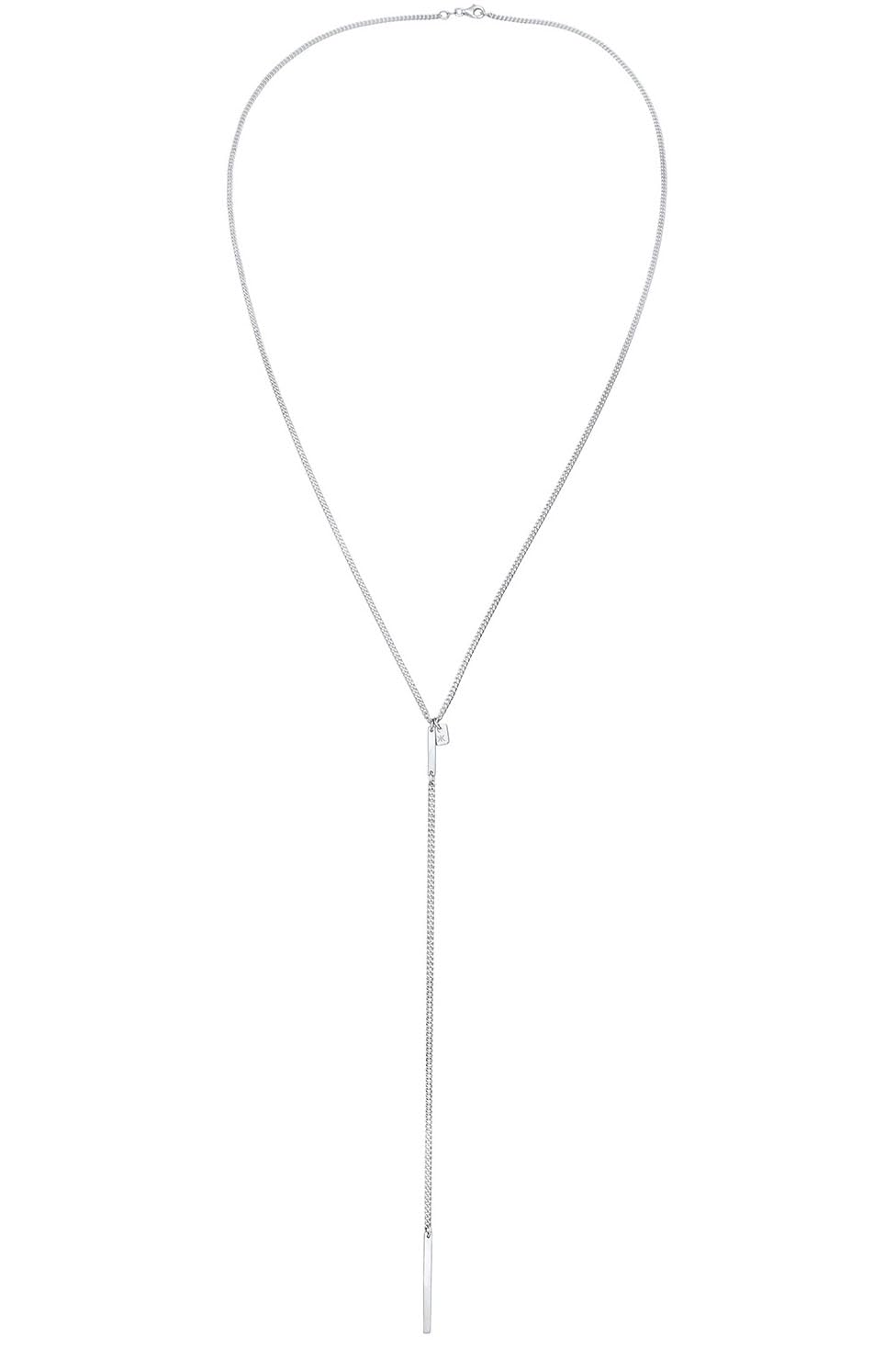 Kuzzoi Halskette Herren 925 Silber mit Barren Anhänger (30 mm) Y-Kette für den Mann Kettenlänge 70 cm