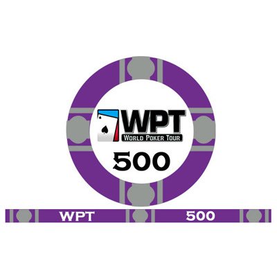 WPT World Poker Tour Replica Poker Chips Value 500 Blister Pack of 25 10g Ceramic Chips