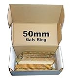 1000 x 50mm Galvanised Ring Framing Nails,Clipped D-Head, for DEWALT 18v Cordless DCN692 - Image 1