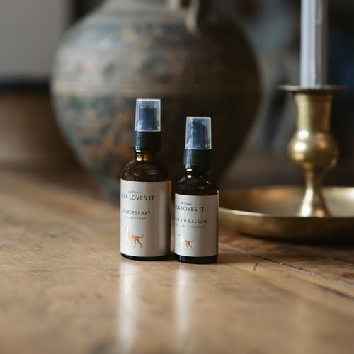 Wundsalbe für Hunde – natürlicher Balsam, mit Aloe Vera und pflanzlichen Ölen, regeneriert und lindert Juckreiz, mit Hyaluron und Zink, FIRST AID BALSAM von LILA LOVES IT, 30 ml