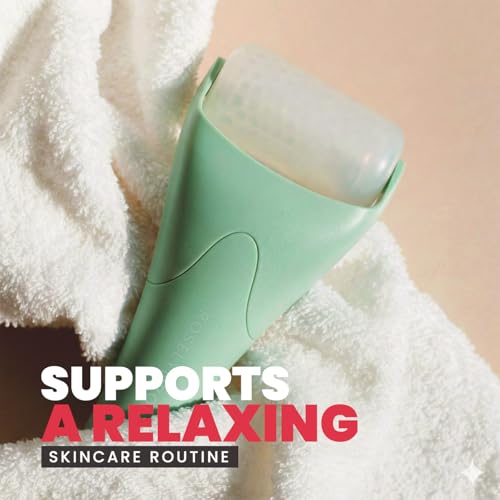 Image of ROSELYNBOUTIQUE Gua Sha Facial Tools & Ice Roller for Face (Green) | Wrinkles Fine Lines Puffiness Massager Facial Self Care Gifts for Men Women