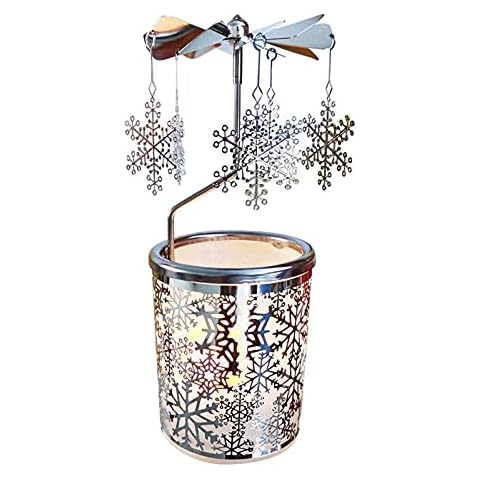 Kingnero Snowflake Carousel Candle Holder Cover