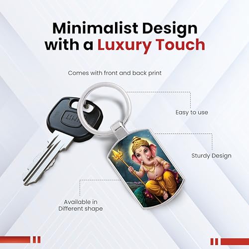 Image of Premium Printed Metal Keychain for Men & Women | High-Definition Artwork Print | Durable Key Ring for Car, Bike, Home & Office Keys | Stylish Decorative Key Holder Gift