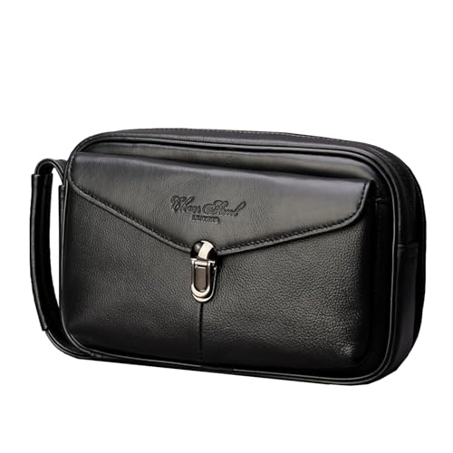 Image of Leather Clutch Purse Wallet Men Wrist Bag
