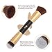 Double-Ended Professional Foundation &Contour Makeup Blending Brush | Soft Bristles Highlighting makeup brush |Travel makeup brush | Eco-Friendly & Cruelty-free| Powder setting brush