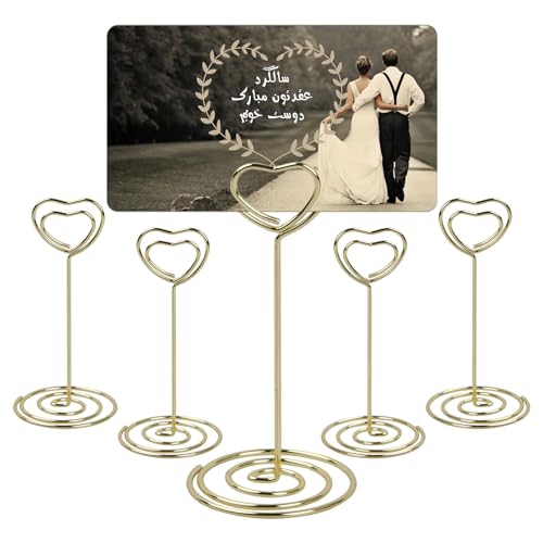 Wedding Table Numbers Holder 10Pcs Table Number Holders Mini Place Card Holder Memo Holder Stand Photo Clip Holder Stand Table Top Photo Holders or Wedding Party Name Sign