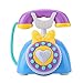 Fdit Giocattolo di Telefono di Musica Bilingue Analogico Sviluppo di Istruzione di Bambino Finge di Giocattoli Blu