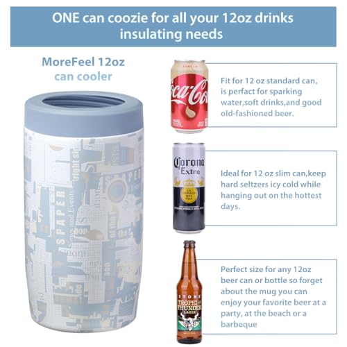 Image of Morefeel 4-in-1 Insulated Can Cooler for 12 oz Cans & Bottles