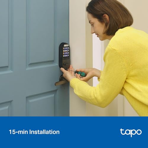Tapo Smart Wi-Fi Deadbolt Door Lock - Fingerprint Recognition, Keyless Tactile Buttons & in-App Monitoring, Auto-Lock, IP54, BHMA Certified, Compatible with Standard Door Sizes, Tapo DL105 thumbnail 6