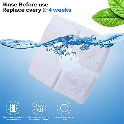 Dairzitv 10-Pack Cat Water Fountain Filter Replacement Filters For Veken 84Oz/2.5L Pet Fountain Cat Water Fountain Dog Water Dispenser #TOP3