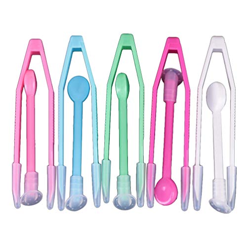 Healifty 5 Pcs Colorido Plástico Contato Lente Pinça de Contato Plástico Vara de Sucção Misturada de