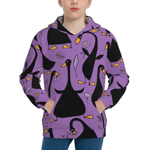 Funny Goose Kid Hoodies Boys Sweatshirts Girls Pullover with Pocket