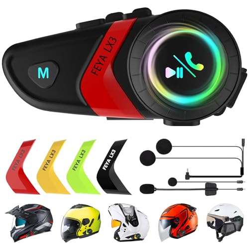FEYA Motorcycle Helmet Speakers Super Long Battery Life Helmet Headset