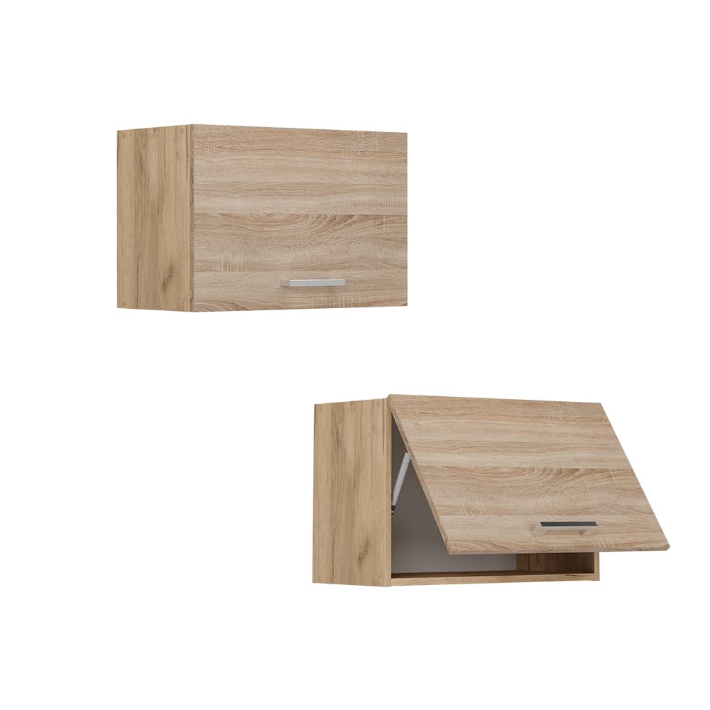 Vicco Hängeschrank R-Line, Sonoma, 60 cm Flach, zur freien Kombination innerhalb modularer Küchensysteme