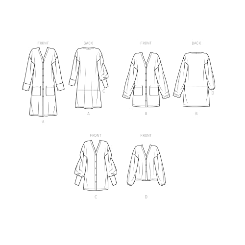 Simplicity Sewing Pattern S9373 Misses' Knit Cardigans, XXS-XS-S-M-L-XL-XXL - Image 3
