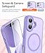 FNTCASE for iPhone 17 Phone Case: Magnetic Translucent Matte [Full Covered Camera Protection] [Screen Protector] Military Grade Shockproof Slim Cover Drop Proof Protective Cases - Lightpurple