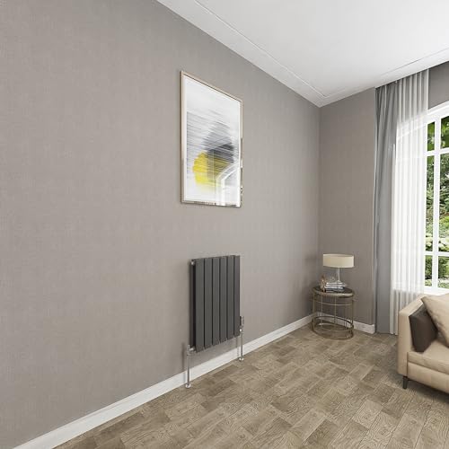 Sky bathroom | 600x408mm Horizontal Designer Radiators Anthracite Flat Panel Double Panel Central Heating Radiator
