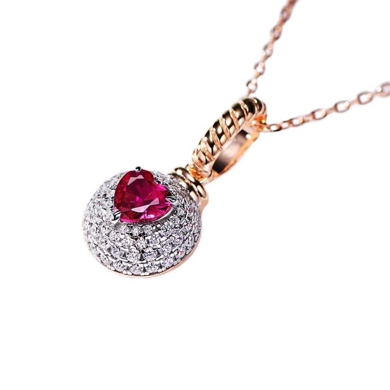 Pendentif rubis cœur en argent 925 pour sublimer vos tenues de soirée et du quotidien