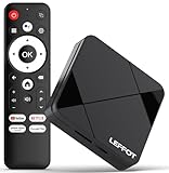 Android 14.0 TV Box 2025, LEFFOT RK3518 4K Ultra HD Streaming Device for TV, 2GB RAM 16GB ROM, Smart TV Box with Voice Remote, 2.4G & 5G WiFi 6, BT 5.4, USB 3.0, HDR10, Rockchip RK3518 Quad-Core A53