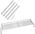 QuliMetal 19.5" Grill Burner and Stainless Steel Warming Rack for Weber Genesis 300 Series(2010-2016)
