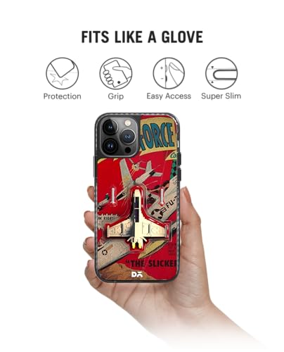 Image of DailyObjects Case for iPhone 15 Pro Max Compatible with Mag-Safe Wireless Charging, Stride 2.0 Jet Ranger Slim Shockproof Back Cover with Inner Magnetic Ring
