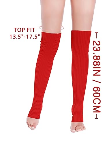 Image of v28 Women's Neon Knit Leg Warmer for 80s Party Dance Sports Yoga