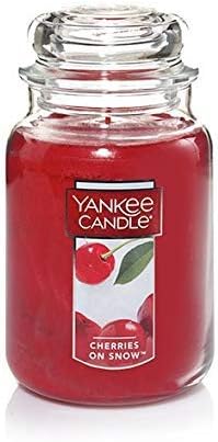 Cherries on Snow Large Jar Candle,Fresh Scent